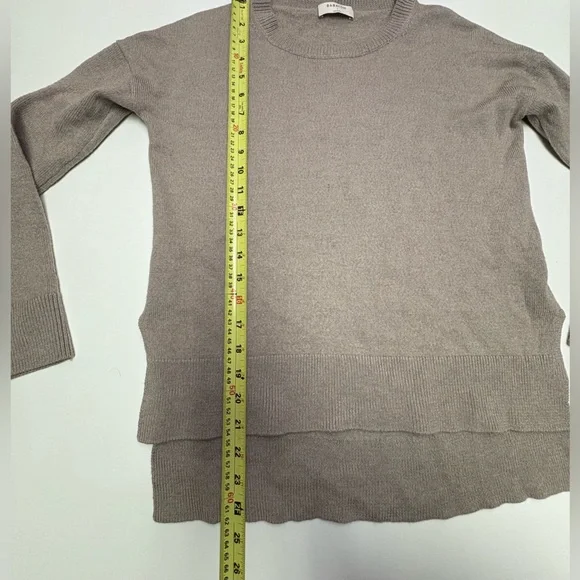 Babaton By Aritzia Womens Large Soft Brown 100% Merino Wool Crewneck Sweater Lux - Picture 7 of 9